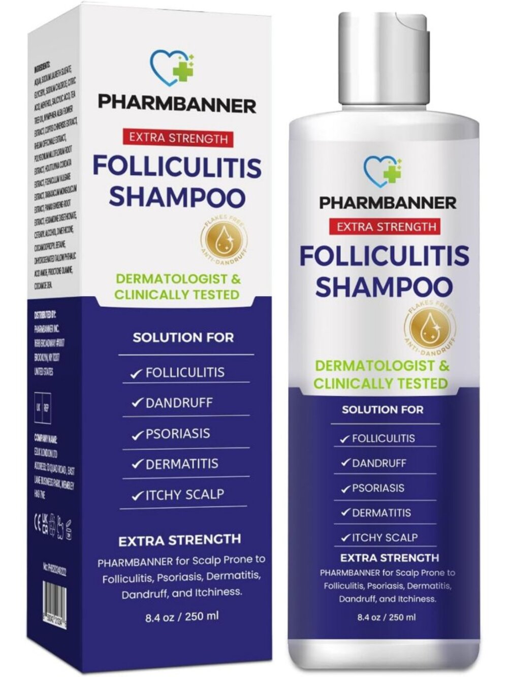 Anti-Fungal Shampoo for Folliculitis, Seborrheic Dermatitis & Scalp Psoriasis